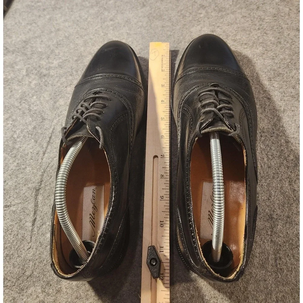 Mezlan Florence Shoes Mens Size 10 W Black Leather Cap Toe Dress Oxford Spain‎